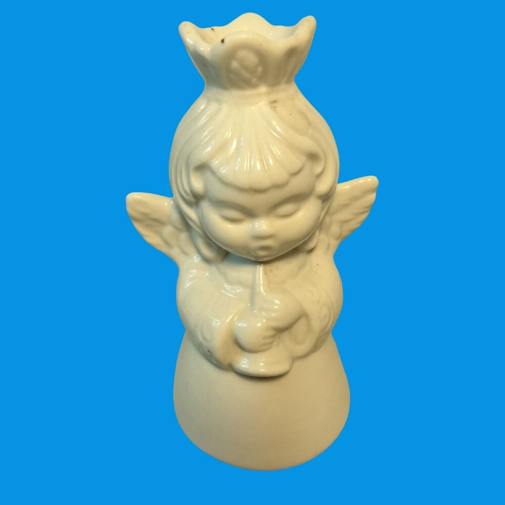 Handerbeit Musician Angel Candle Holder White Porcelain Germany